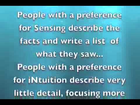 Myers Briggs - Sensing &amp; Intuition