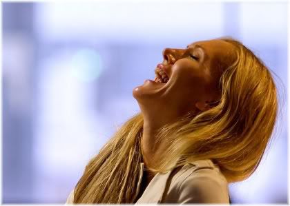 woman laughing