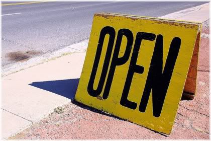 open sign