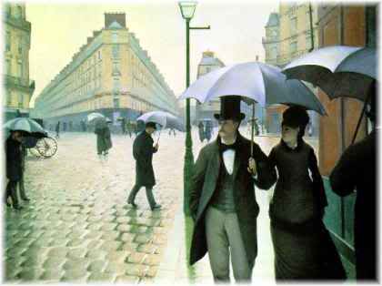 Paris Street: A Rainy Day by Gustave Caillebotte