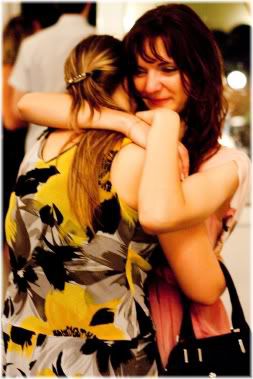 two women hugging