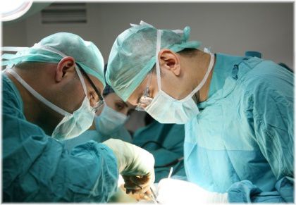 surgeon carrying out operation