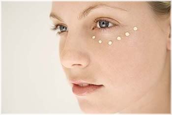 woman face eye markings