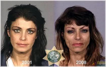 drug use woman before after