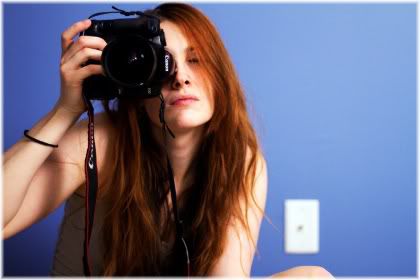 woman with camera