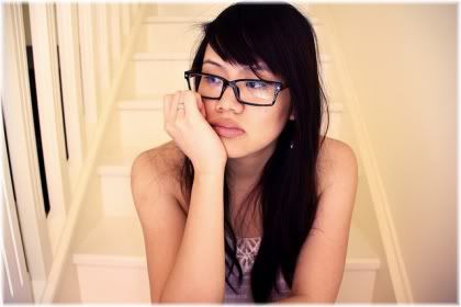 woman wearing glasses