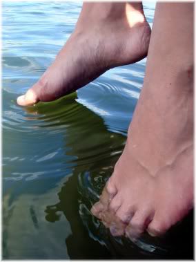 dipping toes in water