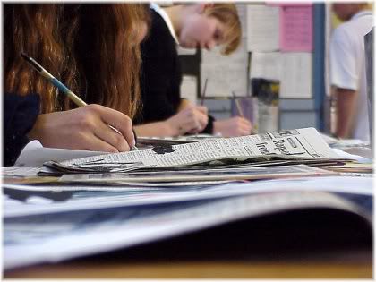 girl doing exam