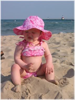 baby on beach