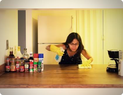 woman cleaning ocd