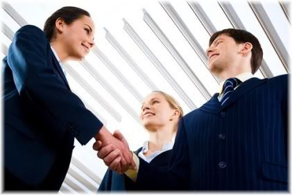 business people shaking hands