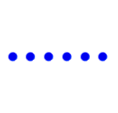 blue dots in line moving up and down