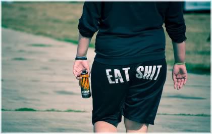 eat shit on shorts